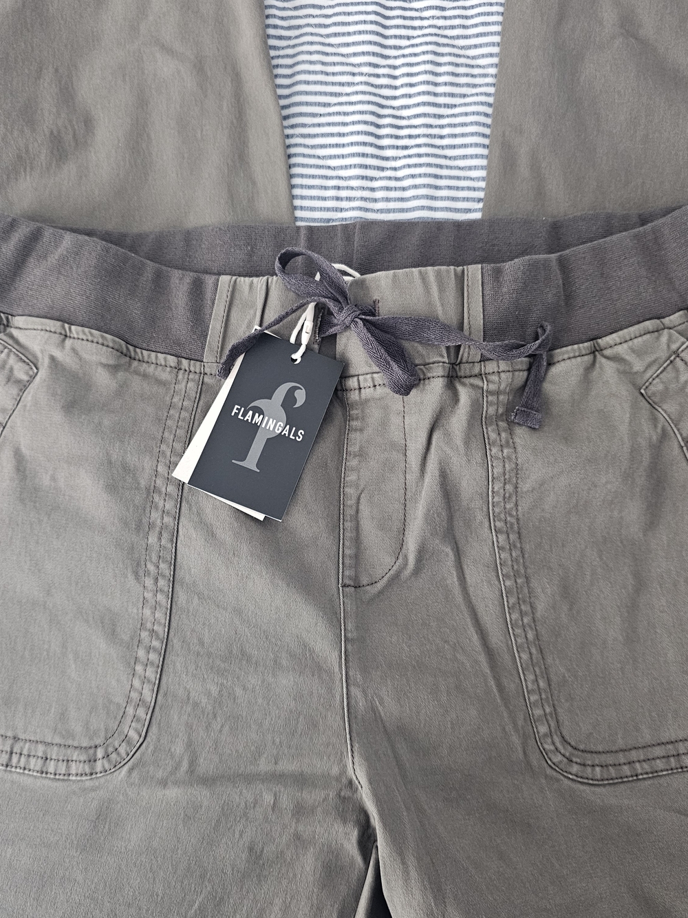 Flamingals Women's Brown Drawstring Pants